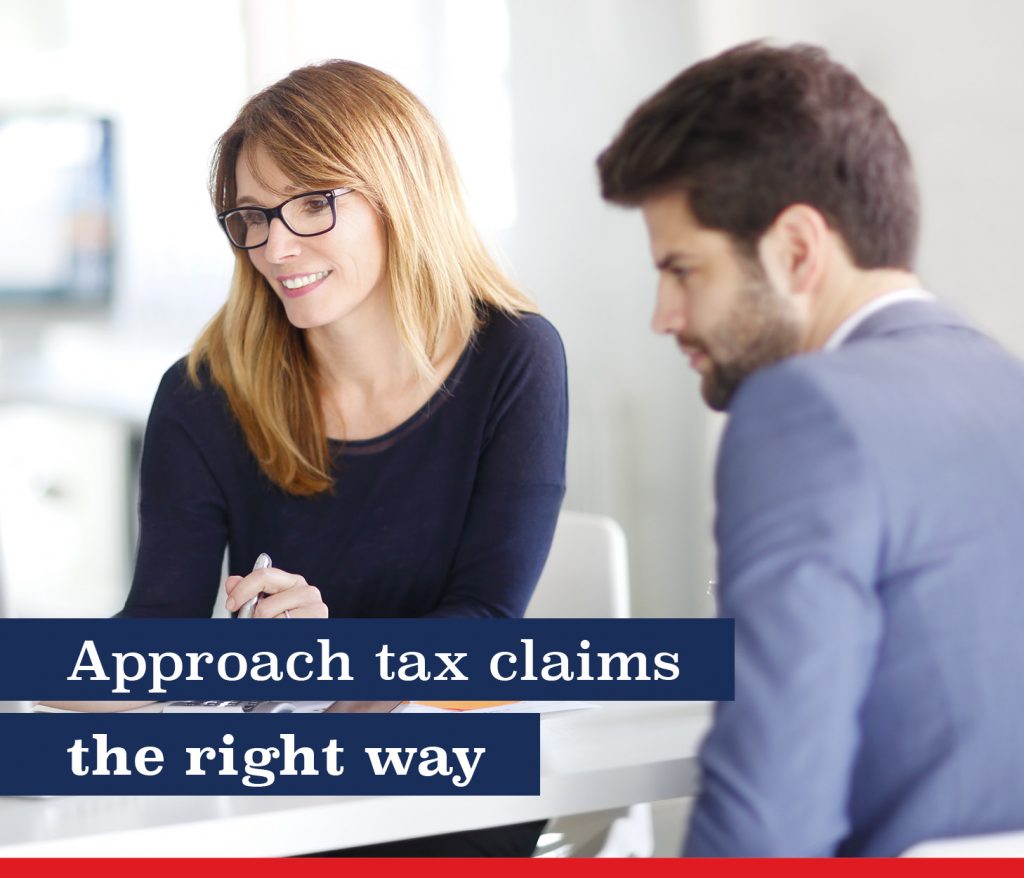 Approach tax claims the right way